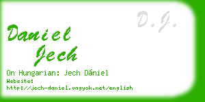 daniel jech business card